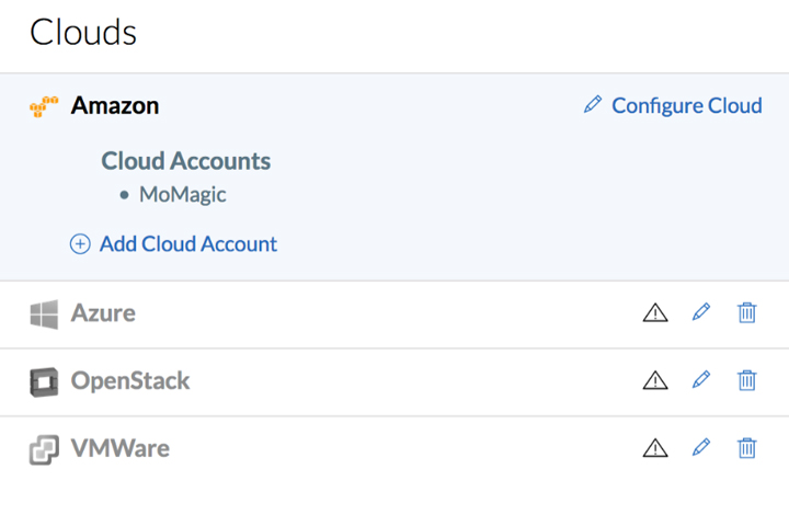 CloudCenter with AWS product screenshot
